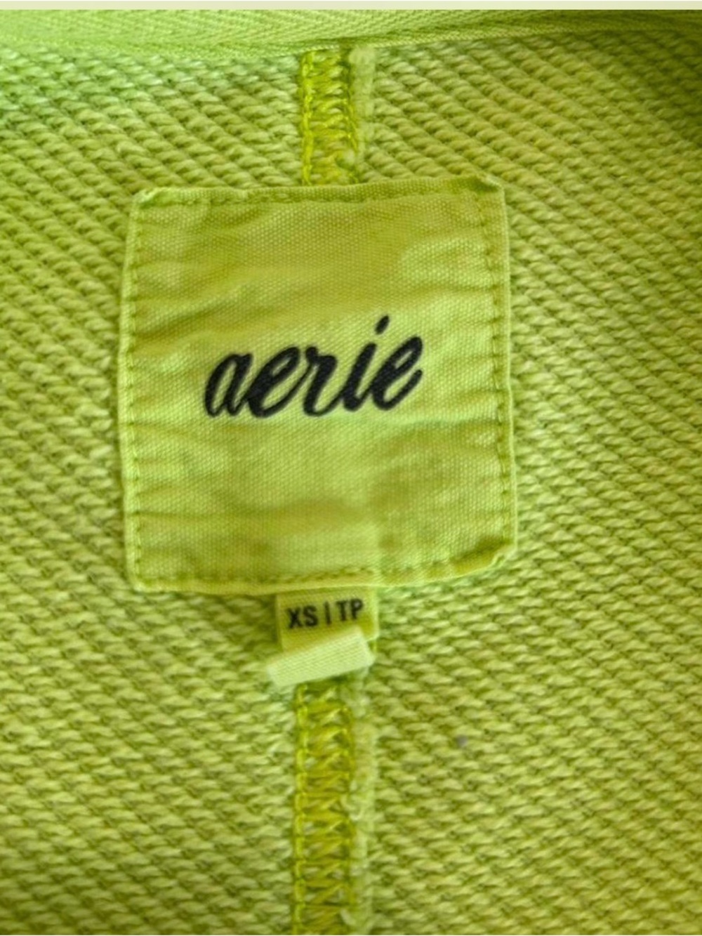 Aerie Neon Lime Terry Two-Piece Lounge Set - Picture 3 of 5